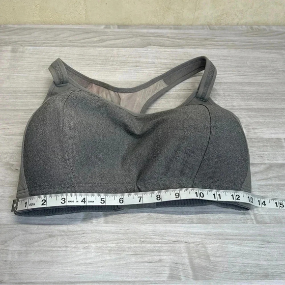 Syrokan Adjustable Front Straps High Impact Gray Racerback Sports Bra Size 34F - Picture 10 of 12